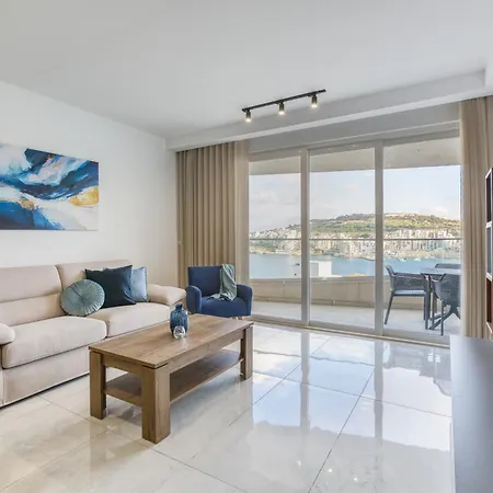 Waterfront 3br Home, With Private Balcony In Xemxija By 360 Estates Apartment