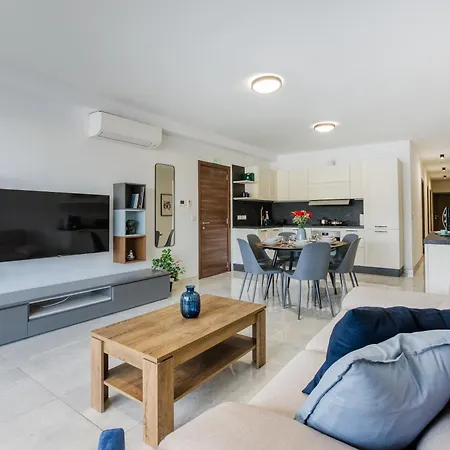 Apartment Waterfront 3br Home, With Private Balcony In Xemxija By 360 Estates