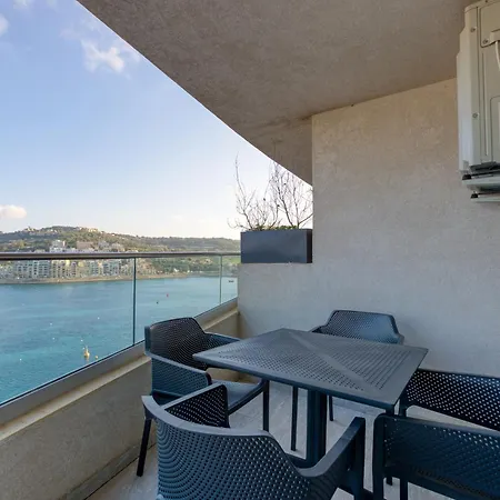 Waterfront 3br Home, With Private Balcony In Xemxija By 360 Estates شقة خليج سانت بول