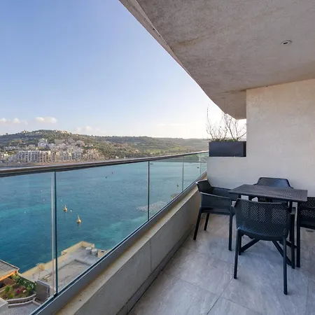 Waterfront 3br Home, With Private Balcony In Xemxija By 360 Estates