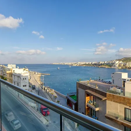 Apartment Waterfront 3br Home, With Private Balcony In Xemxija By 360 Estates
