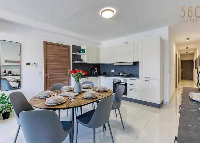 Apartment Waterfront 3br Home, With Private Balcony In Xemxija By 360 Estates